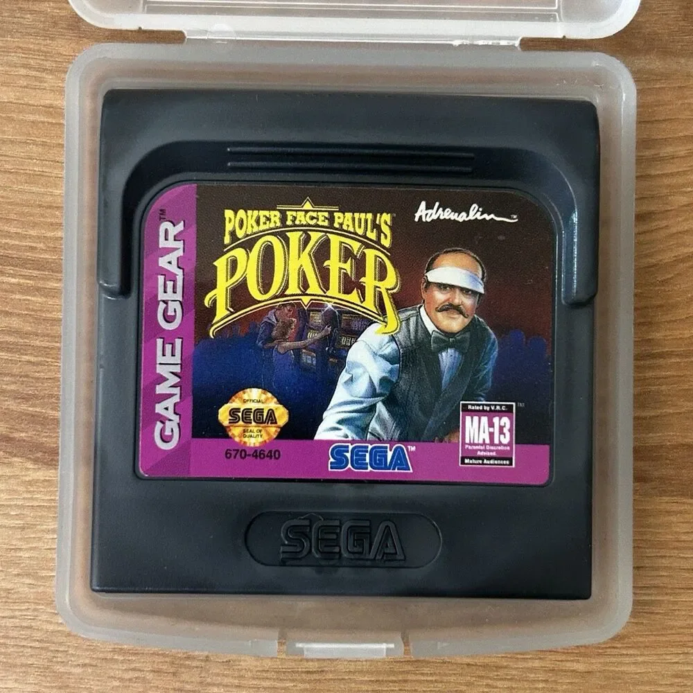 Poker Face Pauls Poker Game Gear Cartridge